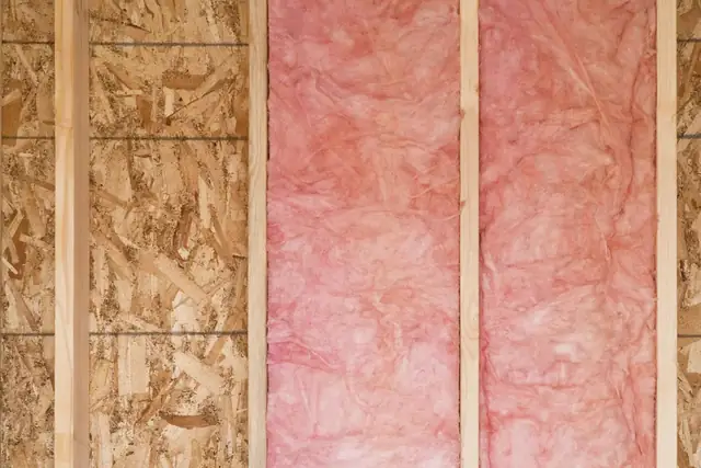 Spray foam insulation applied in on site